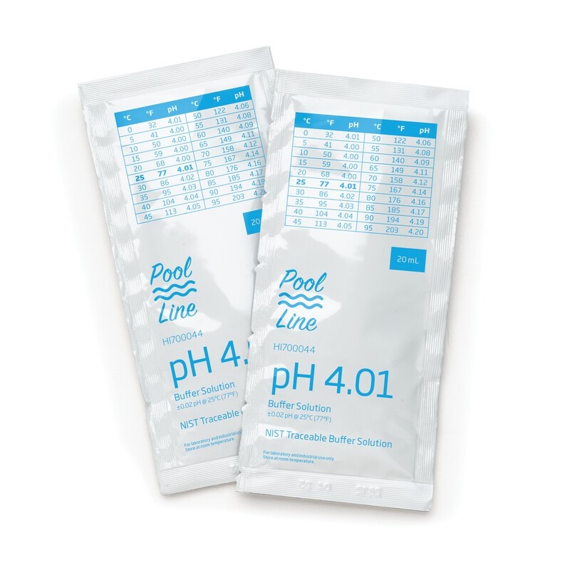 Hanna Instruments HI-700044P Pool Line 4.01 pH Buffer Solution, 25 x 20 mL sachets