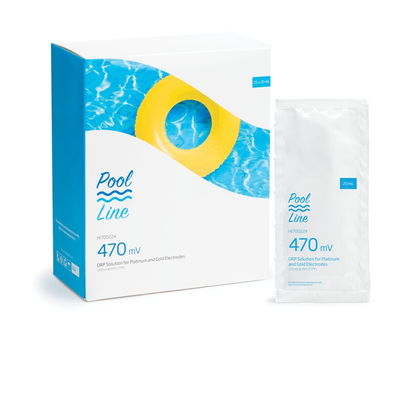 Hanna Instruments HI-700224P Pool Line ORP Test Solution 470mV - 25 x 20mL sachets