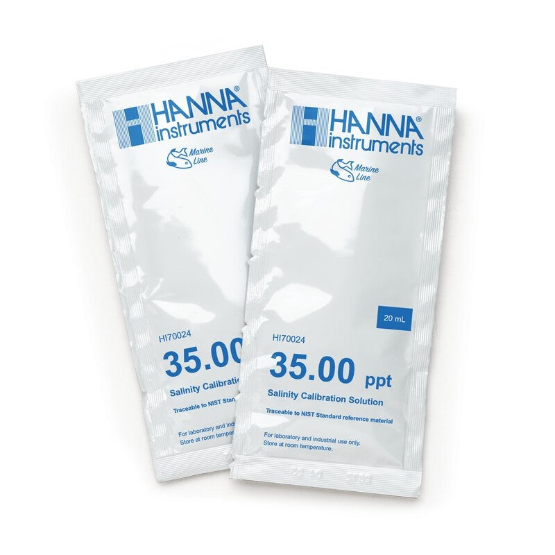 Hanna Instruments HI-70024P Salinity Standard 35.00ppt, 25 x 20ml sachets
