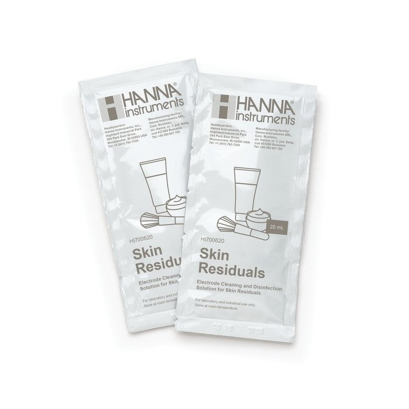 Hanna Instruments HI-700620P Cleaning Solution for Skin residuals, 20ml x 25 sachets