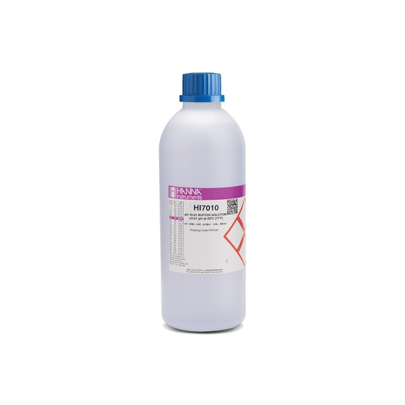 Hanna Instruments HI-7010C Purple Colour 10.01 pH (@25°C) Standard Calibration Solution, 500 mL bottle
