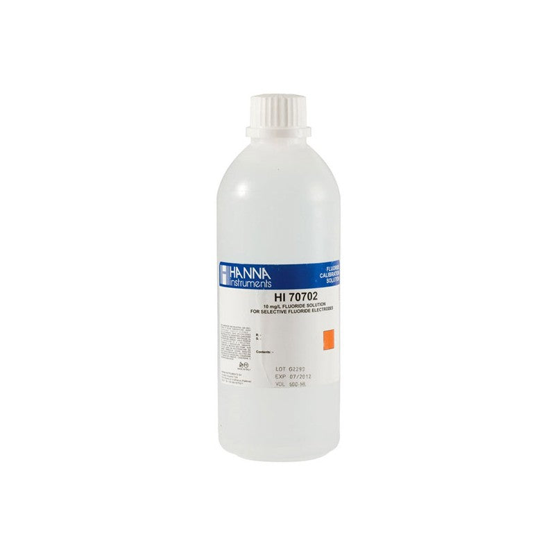 Hanna Instruments HI-70702L Fluoride Standard solution at 10 mg/L F-, 500 ml