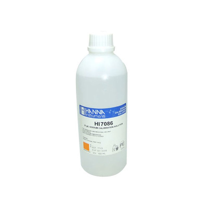 Hanna Instruments HI-7086L 23g/L Sodium (Na+) ISE Standard Solution, 500ml bottle