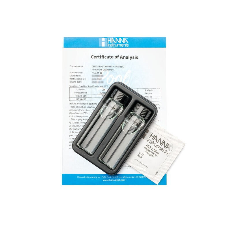 Hanna Instruments HI-7134-11 Pool Line Phosphate Low Range Checker HC Calibration Check Set