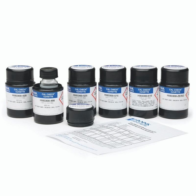 Hanna Instruments HI-83303-11 Calcheck cuvette kit for HI-83303 multiparameter photometer