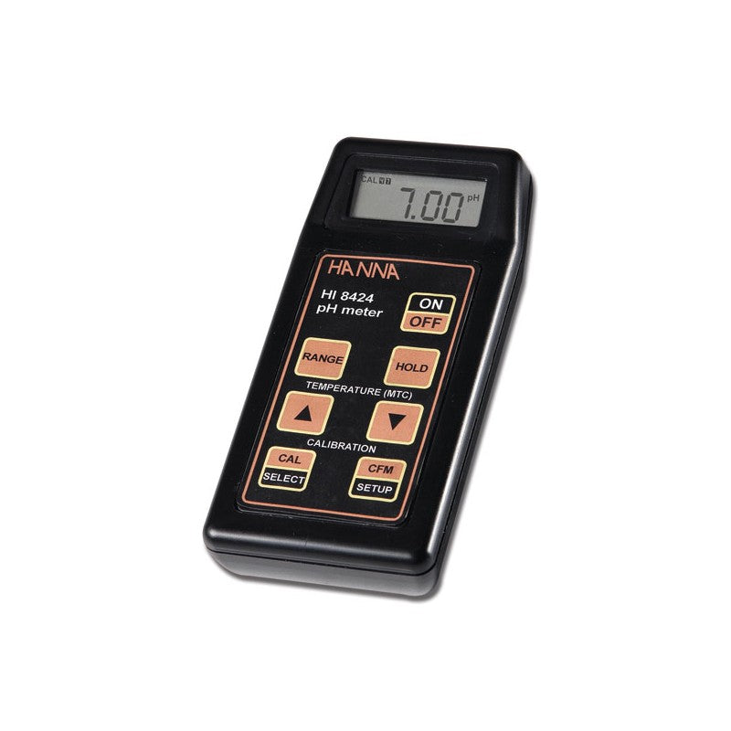 Hanna Instruments HI-8424 Handheld Water Resistant pH Meter with pH electrode and probe