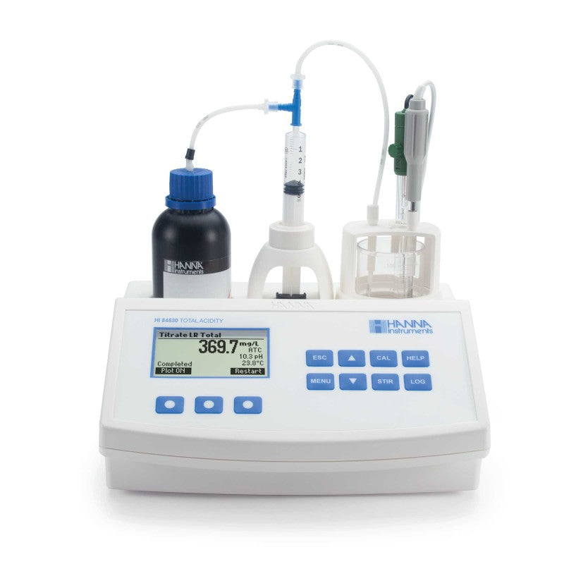Hanna Instruments HI-84530-02 Automatic Benchtop Mini Titrator for Total Titratable Acidity in water