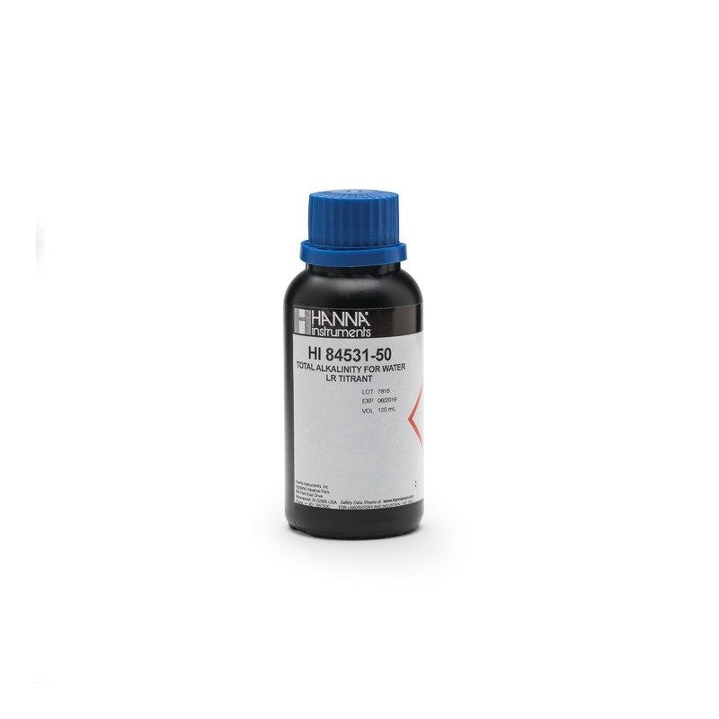 Hanna Instruments HI-84531-50 Low Range Titrant for Titratable Alkalinity in Water (120 mL)