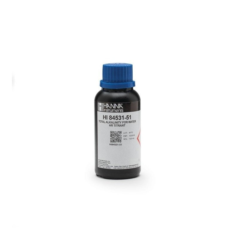 Hanna Instruments HI-84531-51 High Range Titrant for Titratable Alkalinity in Water, 120mL