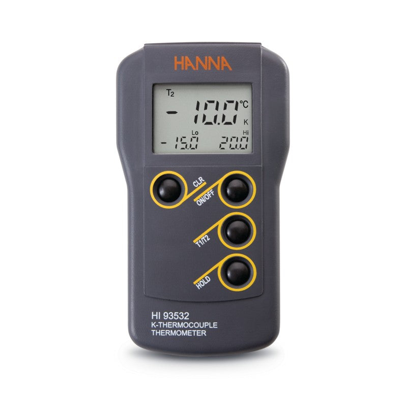 Hanna Instruments HI-93532 Dual-input, K-type Thermocouple Thermometers