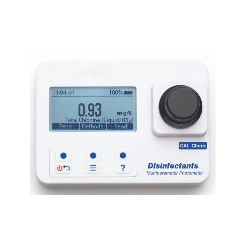 Hanna Instruments HI-97107C Disinfectants Kit including photometer, CALCheck standards and carry case