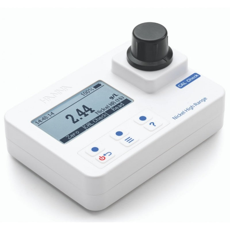 Hanna Instruments HI-97726 Nickel HR photometer: Range 0.00 to 7.00 g/L
