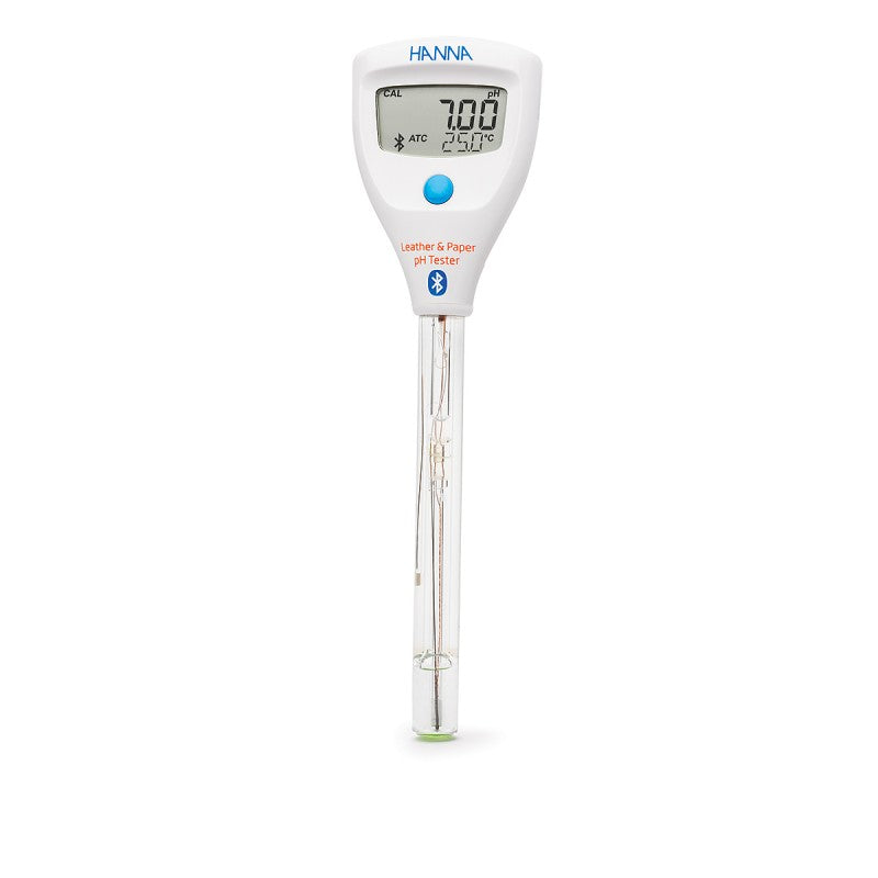 Hanna Instruments HI-9810442 HALO2 Wireless pH Tester for Leather & Paper with built-in electrode