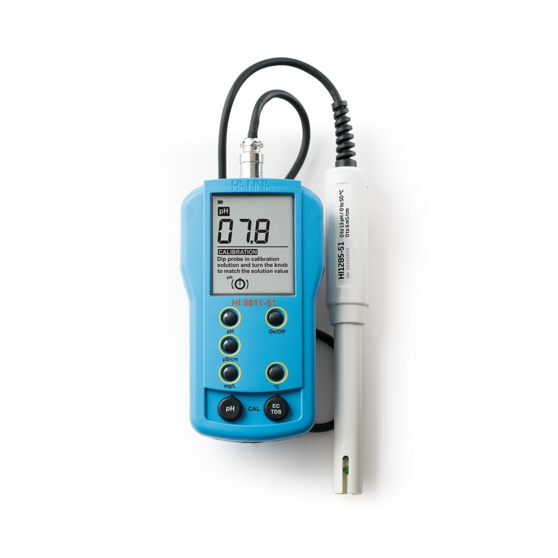 Hanna Instruments HI-9811-51 pH/EC/TDS Portable Meter with HI-1285-51