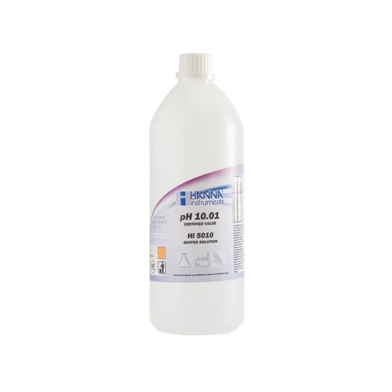 Hanna Instruments HI-5010-01 pH 10.00 Technical Buffer Solution, 1 Litre, +/- 0.01 pH, box & certificate
