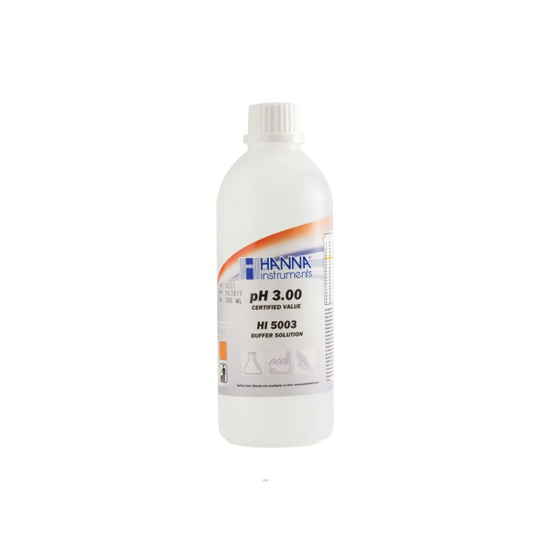 Hanna Instruments HI-5003 pH 3.00 Technical Buffer Solution (±0.01 pH), 500ml