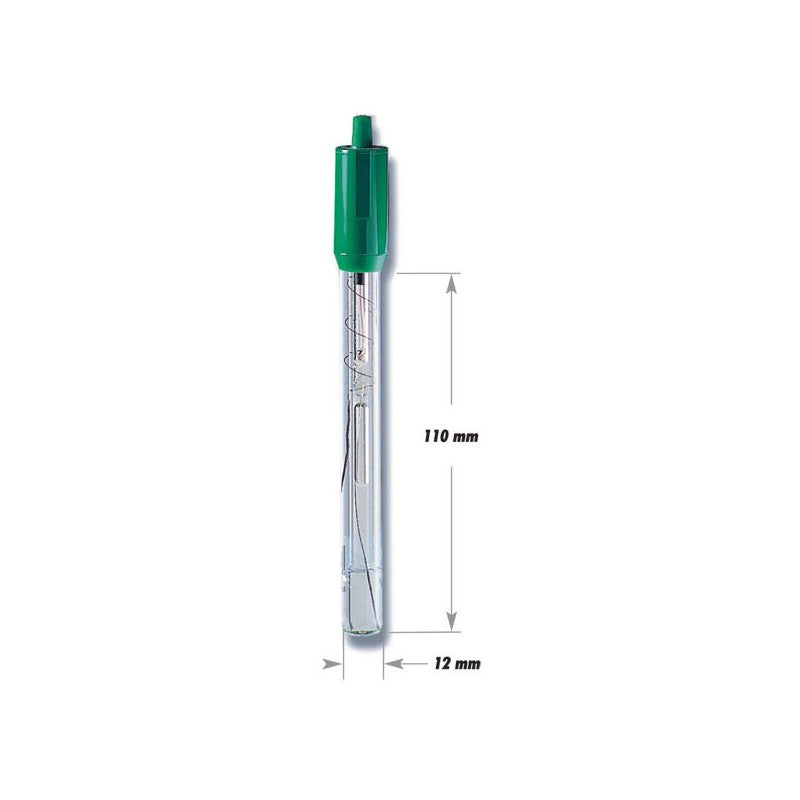 Hanna Instruments HI-1413B Glass Bodied Flat pH Electrode, BNC Connector.