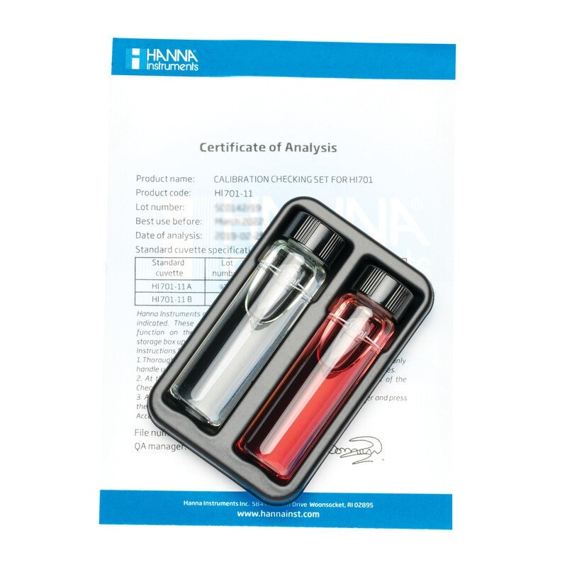 Hanna Instruments HI-701-11 Cal Check Standards for HI-701 Free Chlorine Checker