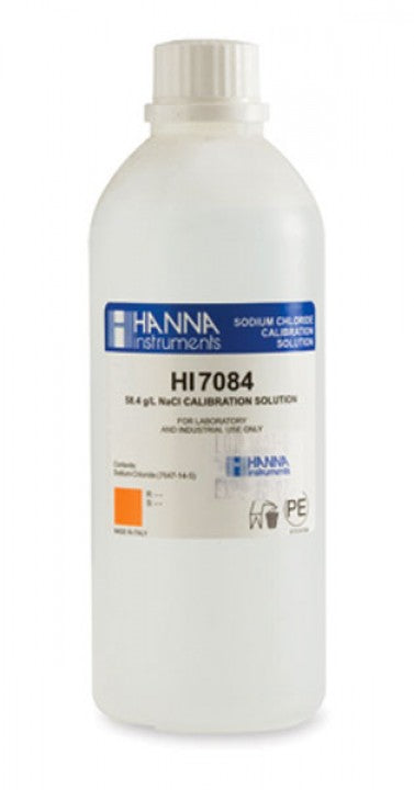 Hanna Instruments-7084M Standard Solution at 58.4g/L sodium chloride (NaCl), 230ml