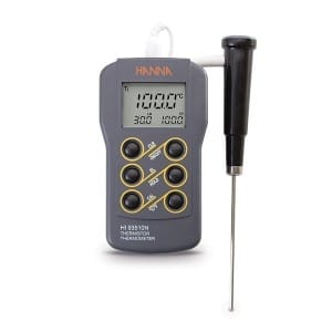 Thermistor thermometer outlet