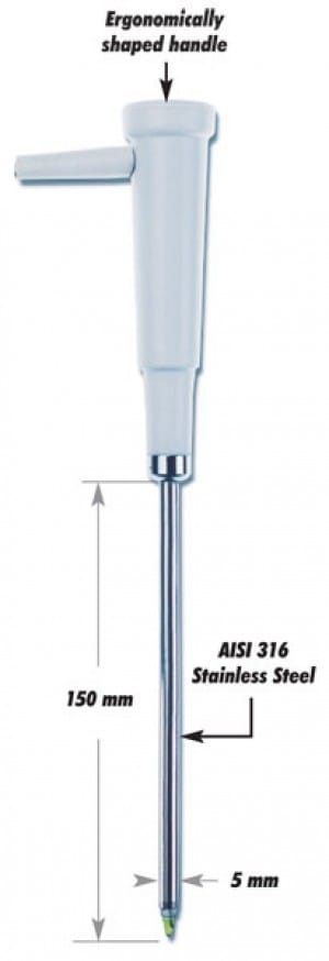 FC240B pH Stainless Steel Food Electrode - Ideal for Dairy Products