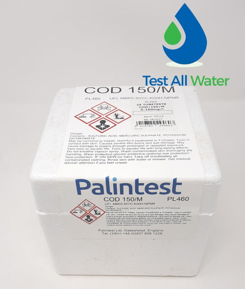 Palintest COD/150/M 0-150 mg/L O2 Tubetests