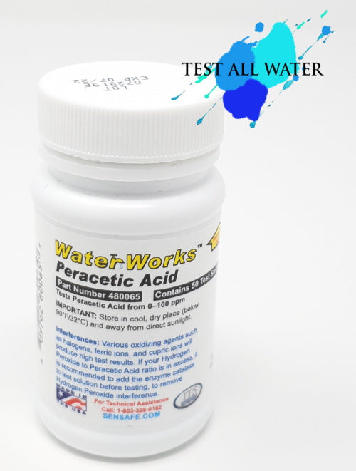 Peracetic Acid 0-100mg/l, bottle of 50