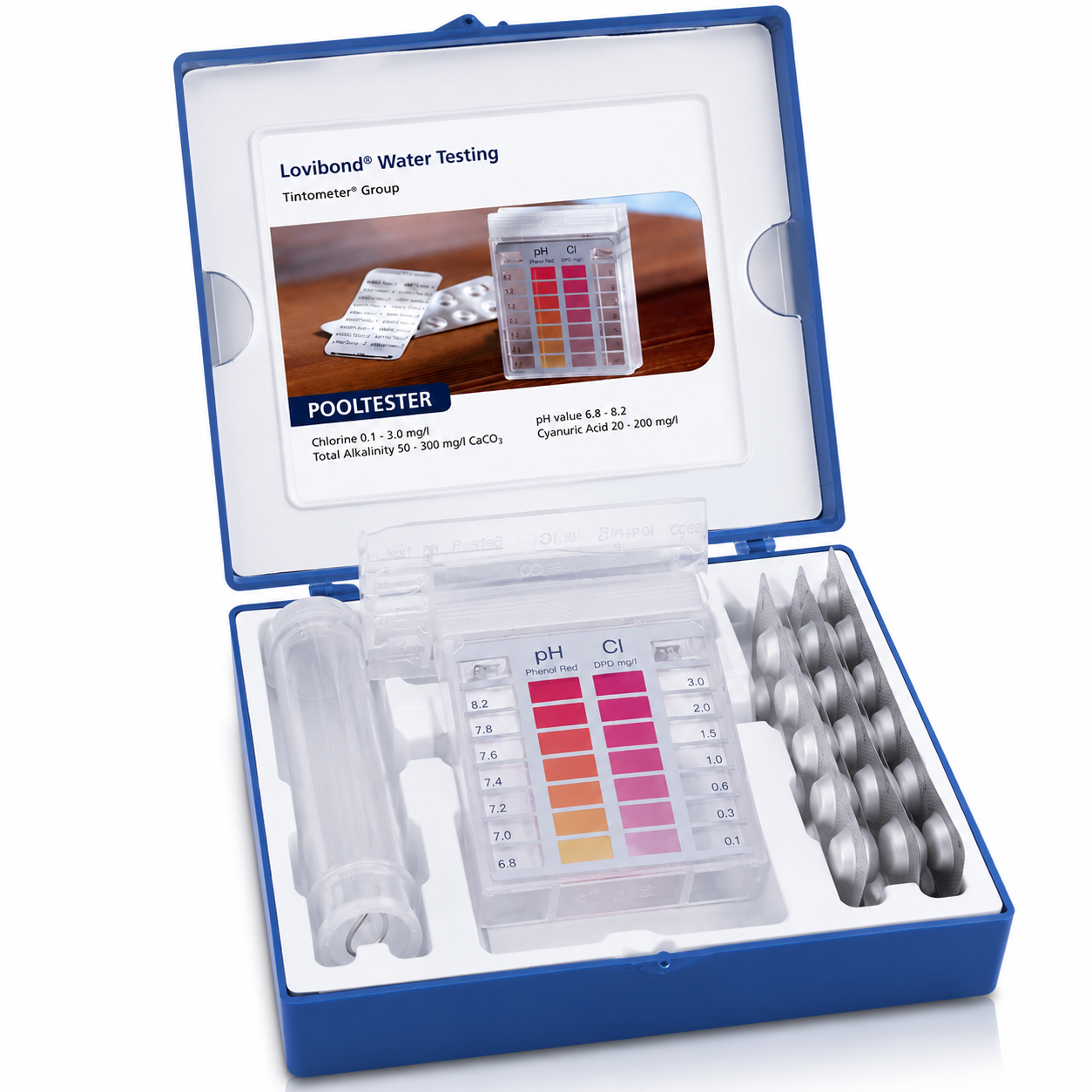 Lovibond 3 Chamber Tester Chlorine / pH / Alk / cya (4 in 1 Test Kit)