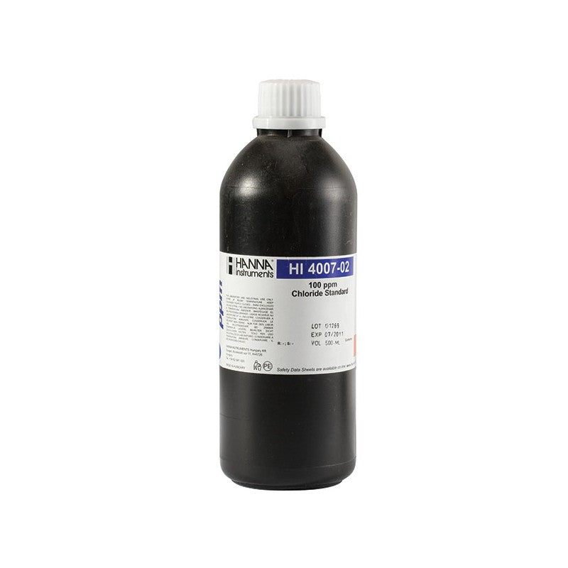 Hanna Instruments HI-4007-02 100mg/L Chloride Standard, 500mL