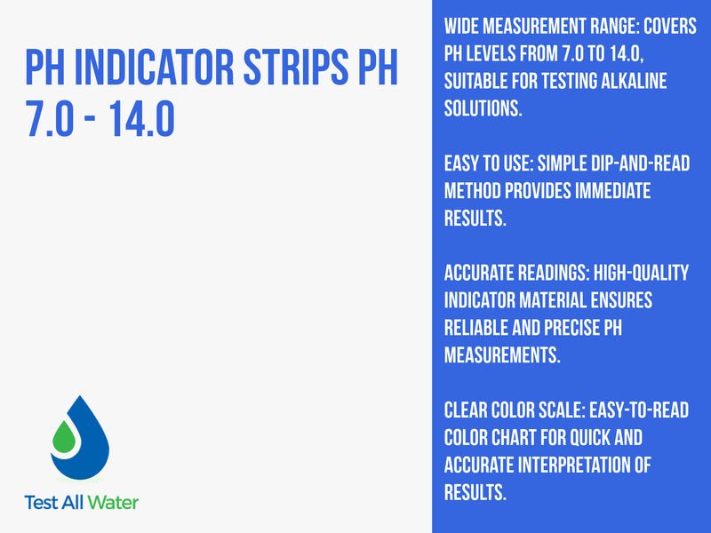 pH Indicator Strips pH 7.0 - 14.0