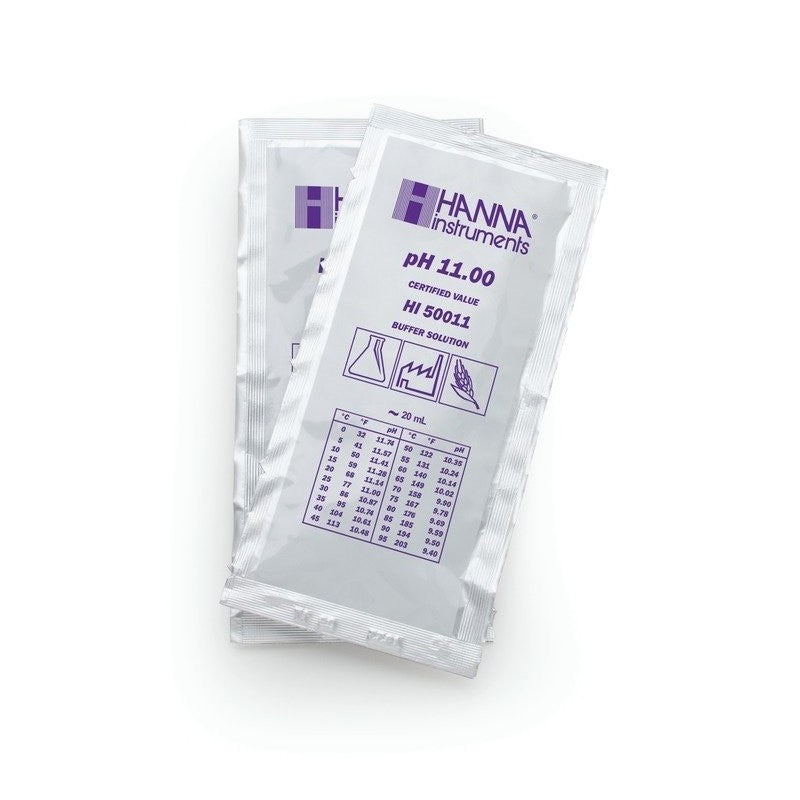 Hanna Instruments HI-50011-02 pH 11.00 Technical Buffer Solution, 25 x 20 mL sachets