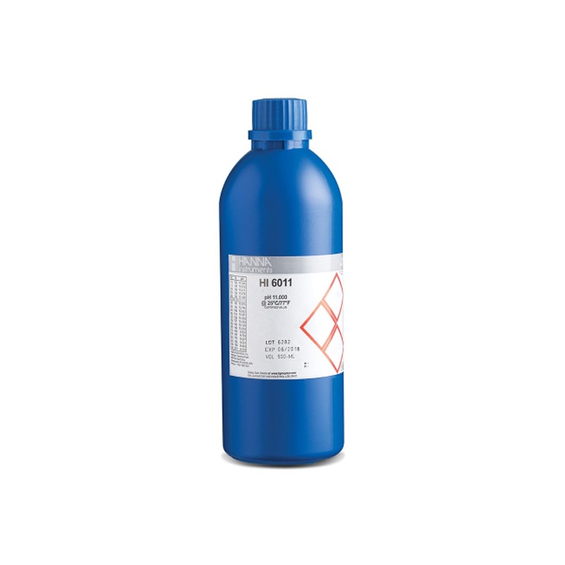 Hanna Instruments HI-6011 pH 11.000 Millesimal Buffer Solution, 500 mL bottle
