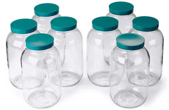 Hach 1118 Glass containers w/ caps, 1.9 L, set of 8