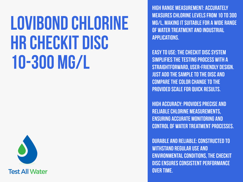 Lovibond Chlorine HR Checkit Disc 10-300 mg/l