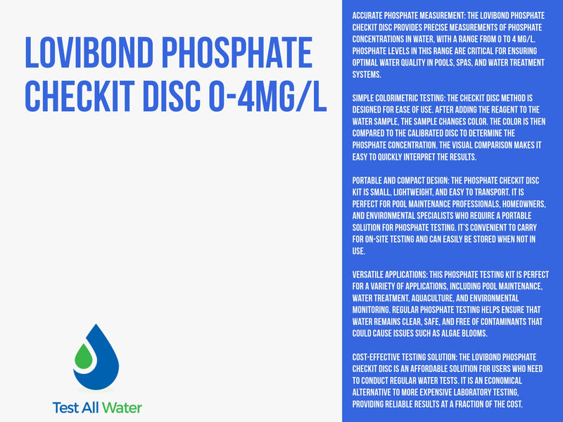 Lovibond Phosphate Checkit Disc 0-4mg/l