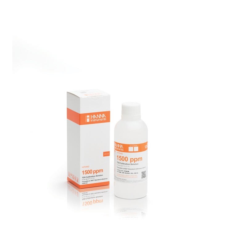 Hanna Instruments-70442M 1500 mg/L (ppm) TDS Calibration Solution, 250mL bottle
