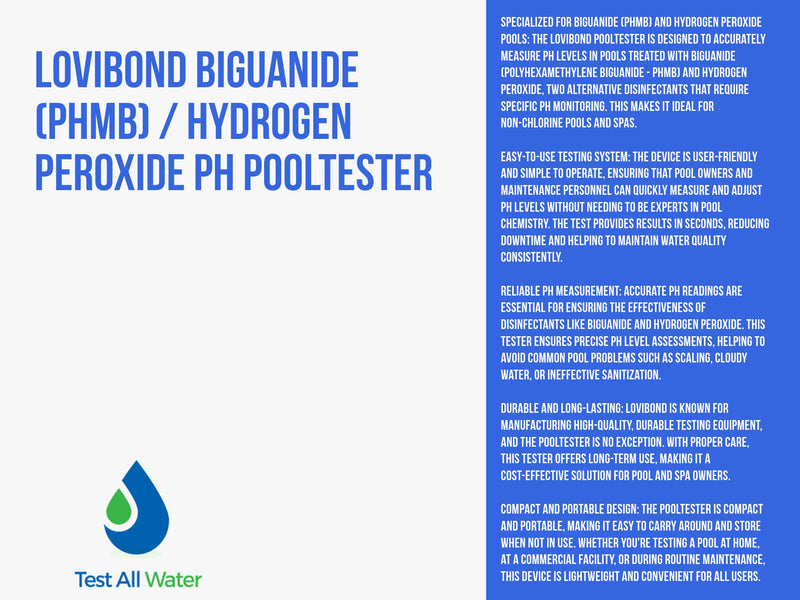 Lovibond Biguanide (PHMB)  / Hydrogen Peroxide pH POOLTESTER