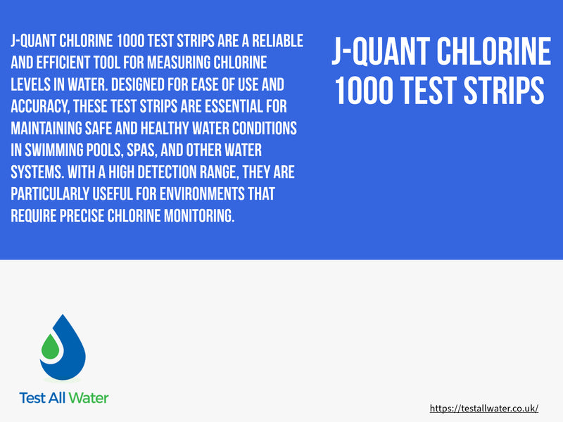 J-Quant Chlorine Indicator Strips (0-1000mg/l)