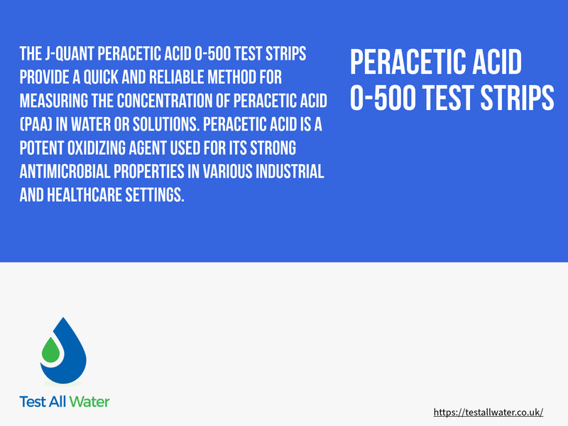 J-QUANT Peracetic Acid 0-500 Test Strips