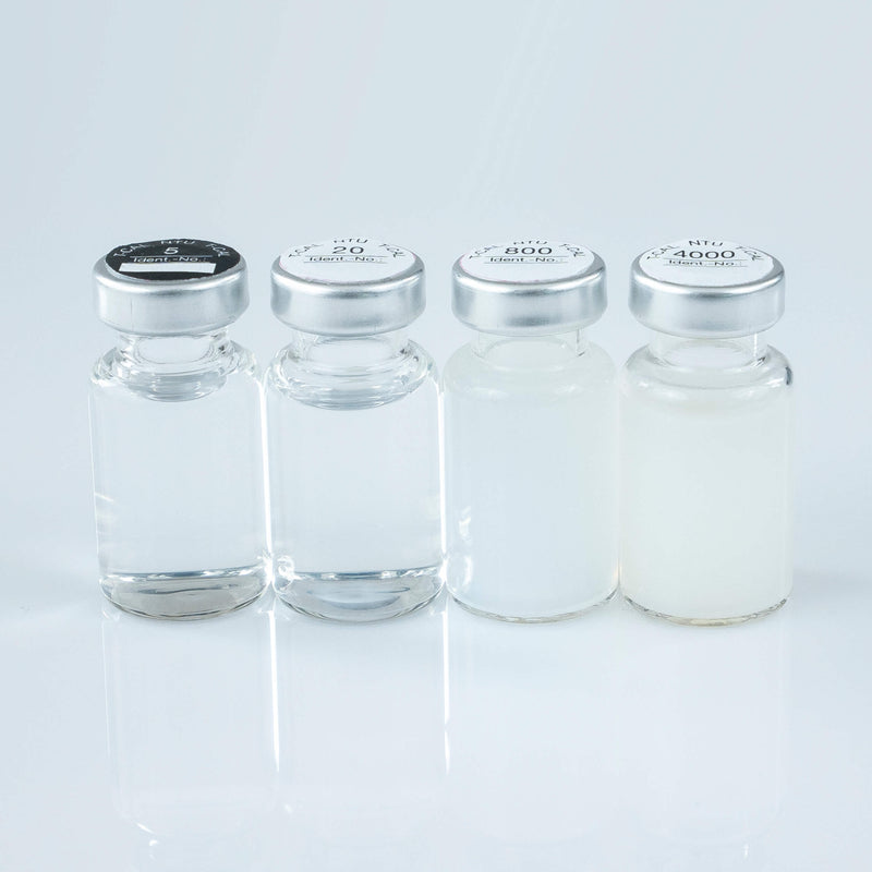 Turbidity Standard Sets for Lovibond turbidimeters.  Set turbidity standards T-CAL (5, 20, 800, 4000 NTU)