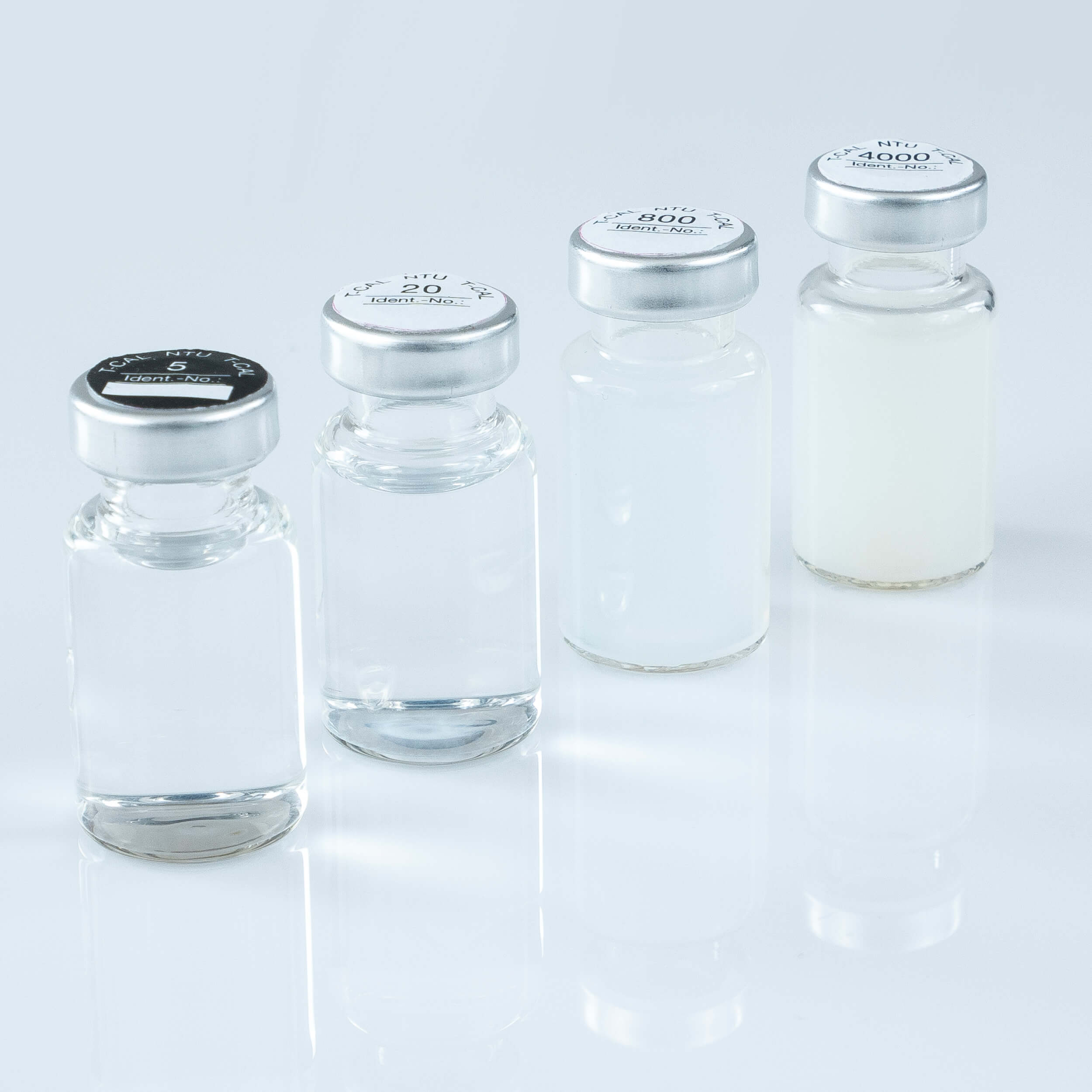 Turbidity Standard Sets for Lovibond turbidimeters.  Set turbidity standards T-CAL (5, 20, 800, 4000 NTU)