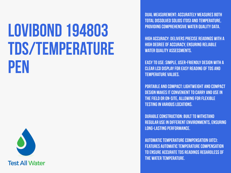 Lovibond TDS / Temperature Pen SD80