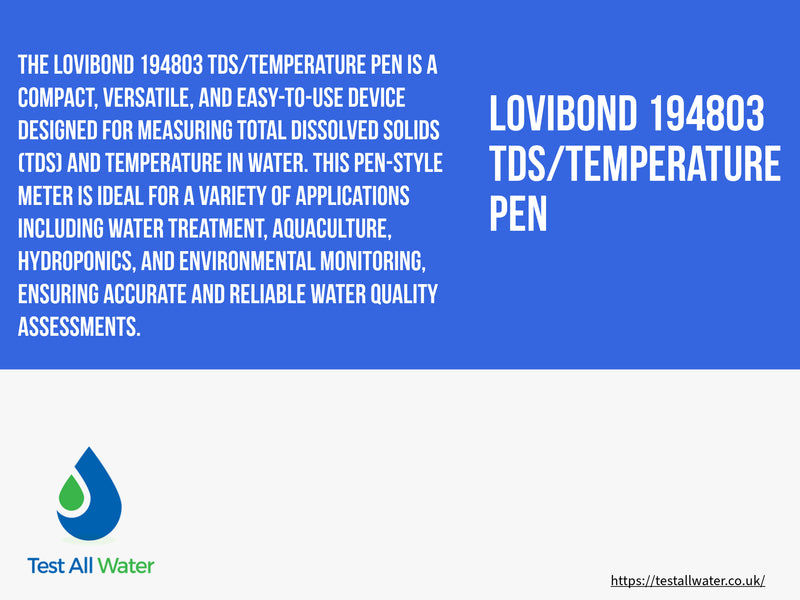 Lovibond TDS / Temperature Pen SD80