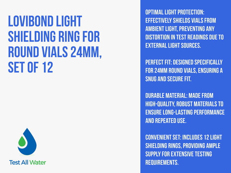 Lovibond Light Shielding Ring for round vials 24mm, set of 12