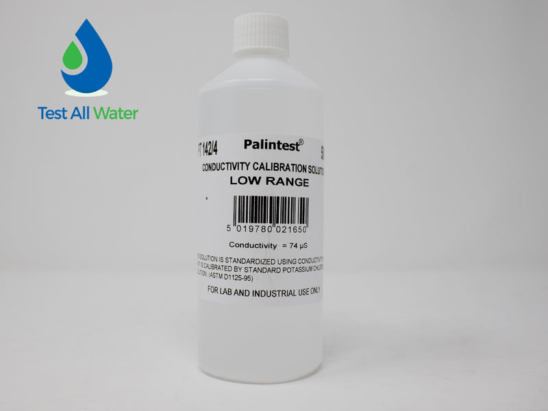 Palintest Calibration Conductivity Solution, Low Range, 74µS/cm, 500mL