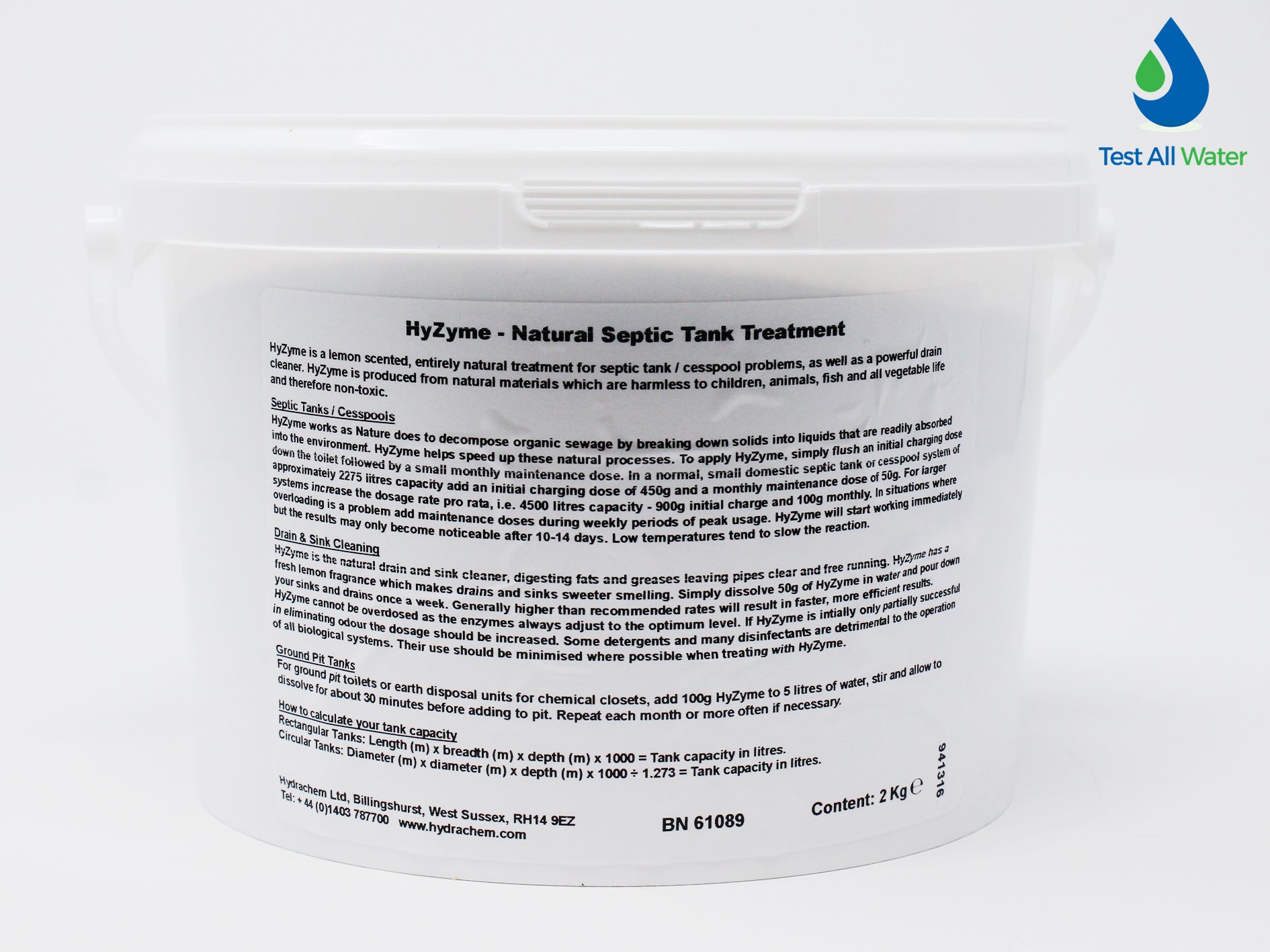 Hyzyme Natural Septic Tank Treatment 2kg