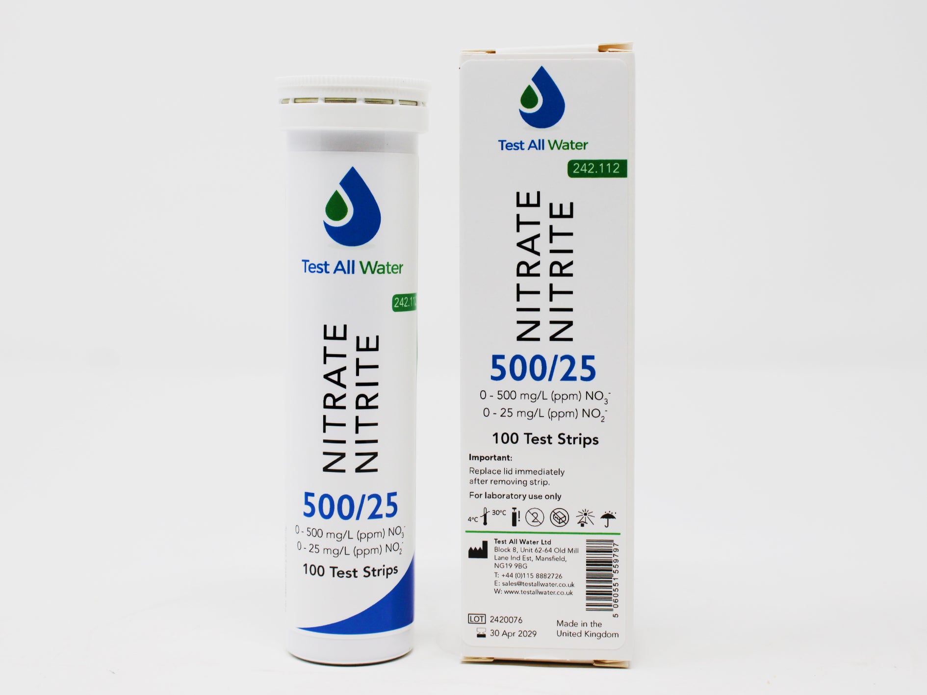 Nitrate/Nitrite 25-500 Test Strips Test All Water