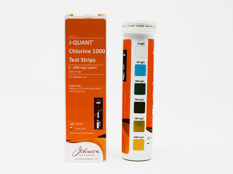 J-Quant Chlorine Indicator Strips (0-1000mg/l)