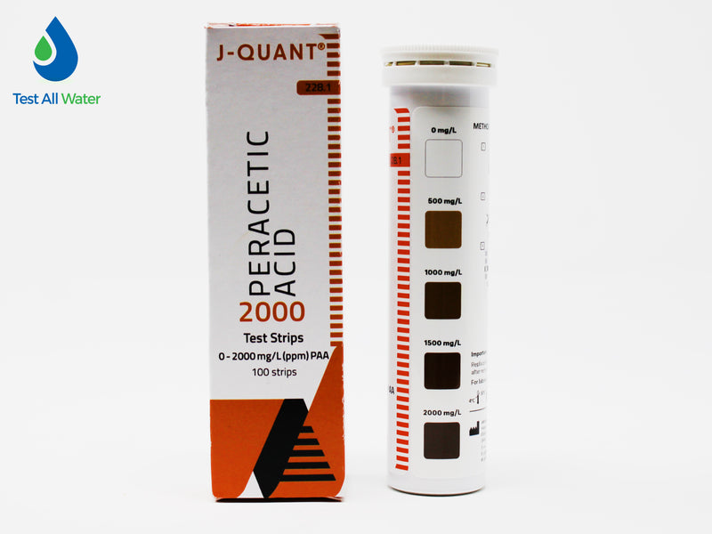 Peracetic Acid 0-2000 Test Strips
