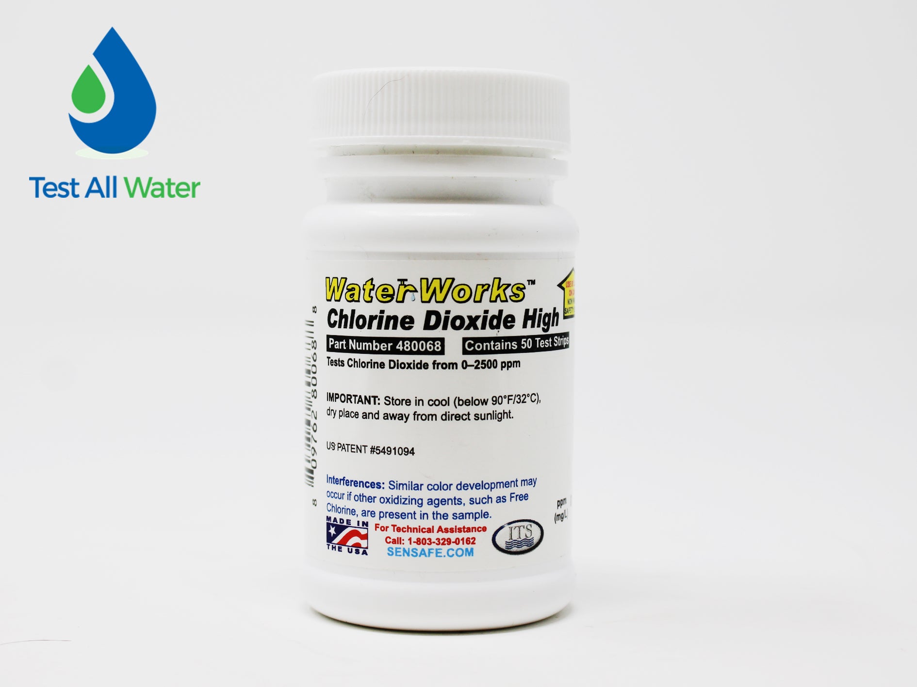 Chlorine Dioxide High Range Test Strips